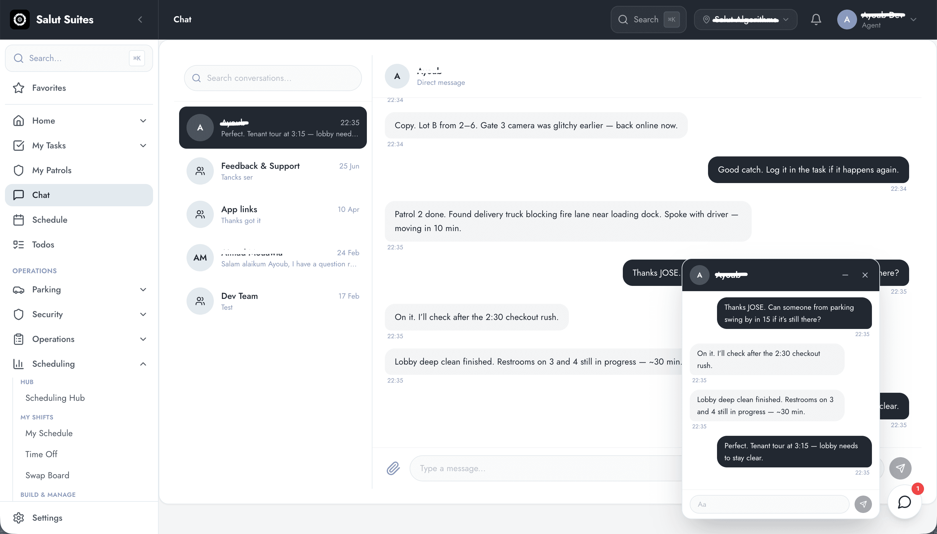 Team Chat — interface screenshot